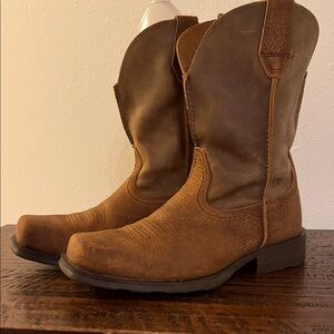 Ariat Boots: Men's 10002317 Rambler 11-Inch Square Toe Cowboy Brown Boots- 9.5D